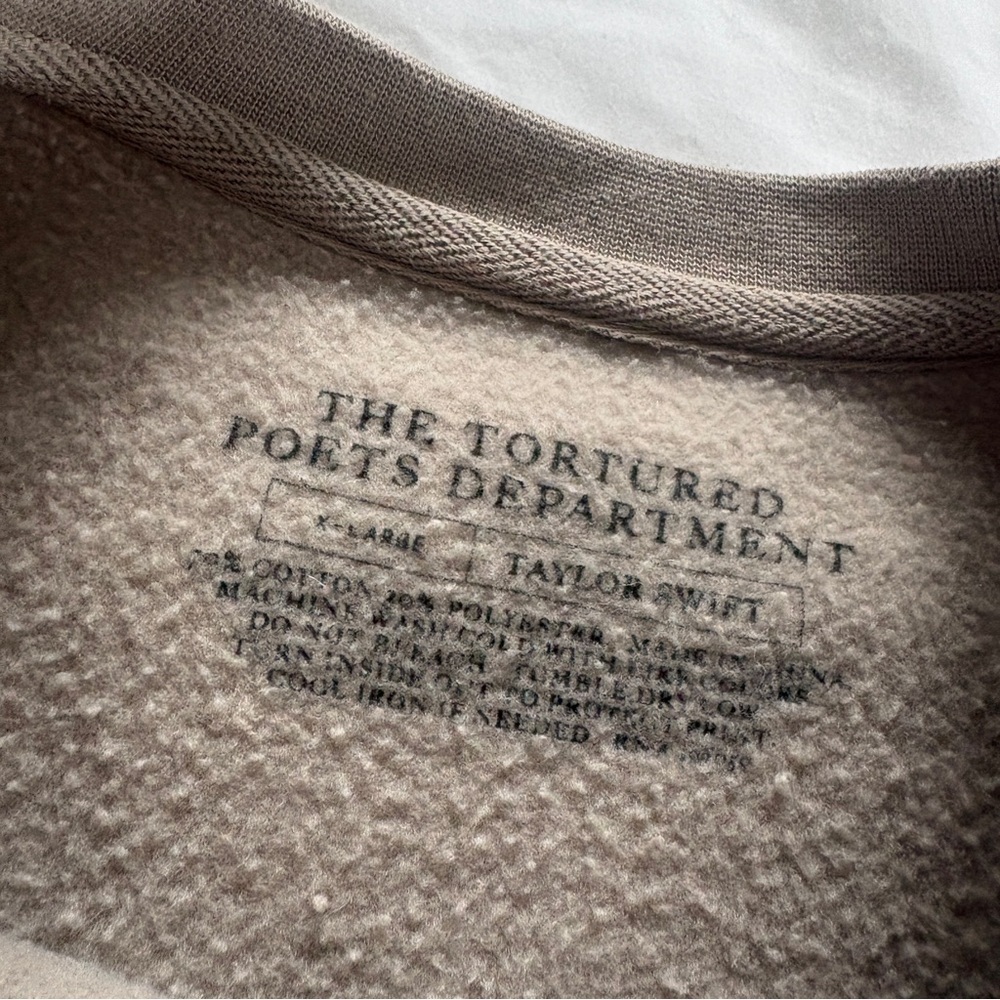 Taylor Swift Tortured Poets Department Crewneck XL - Picture 4 of 5